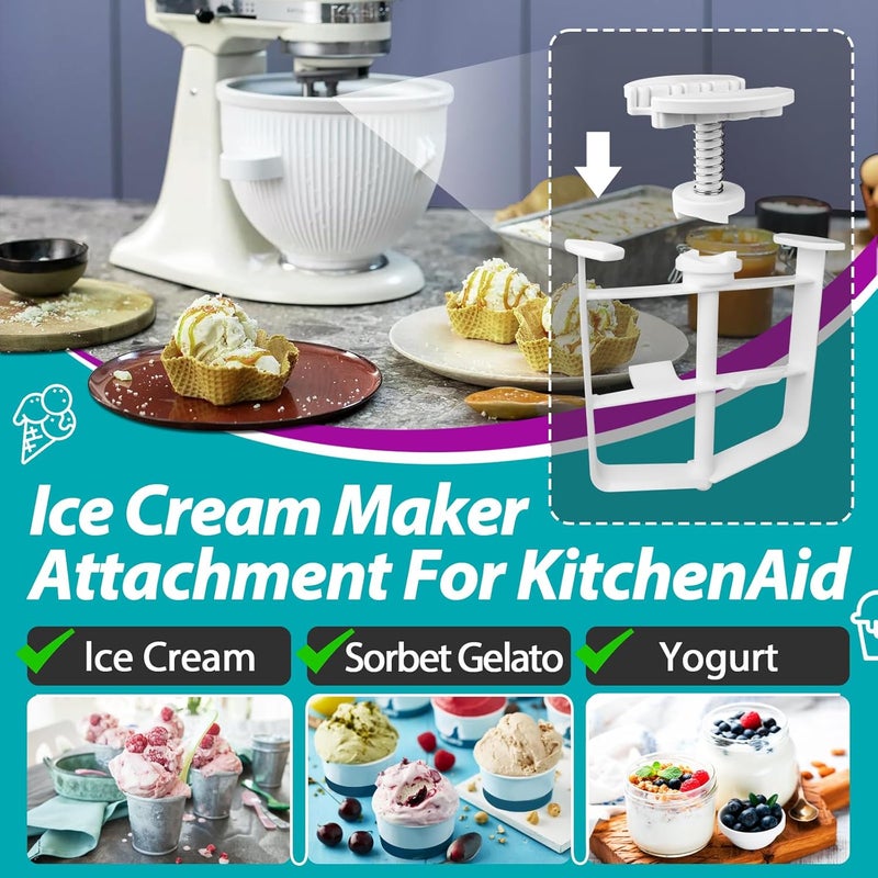 Joworthy 2Pcs Ice Cream Maker Parts for KitchenAid Stand Mixer - Mixing Paddle & Drive Assembly Replacement for Kitchenaid Ice Cream Maker - Image 3